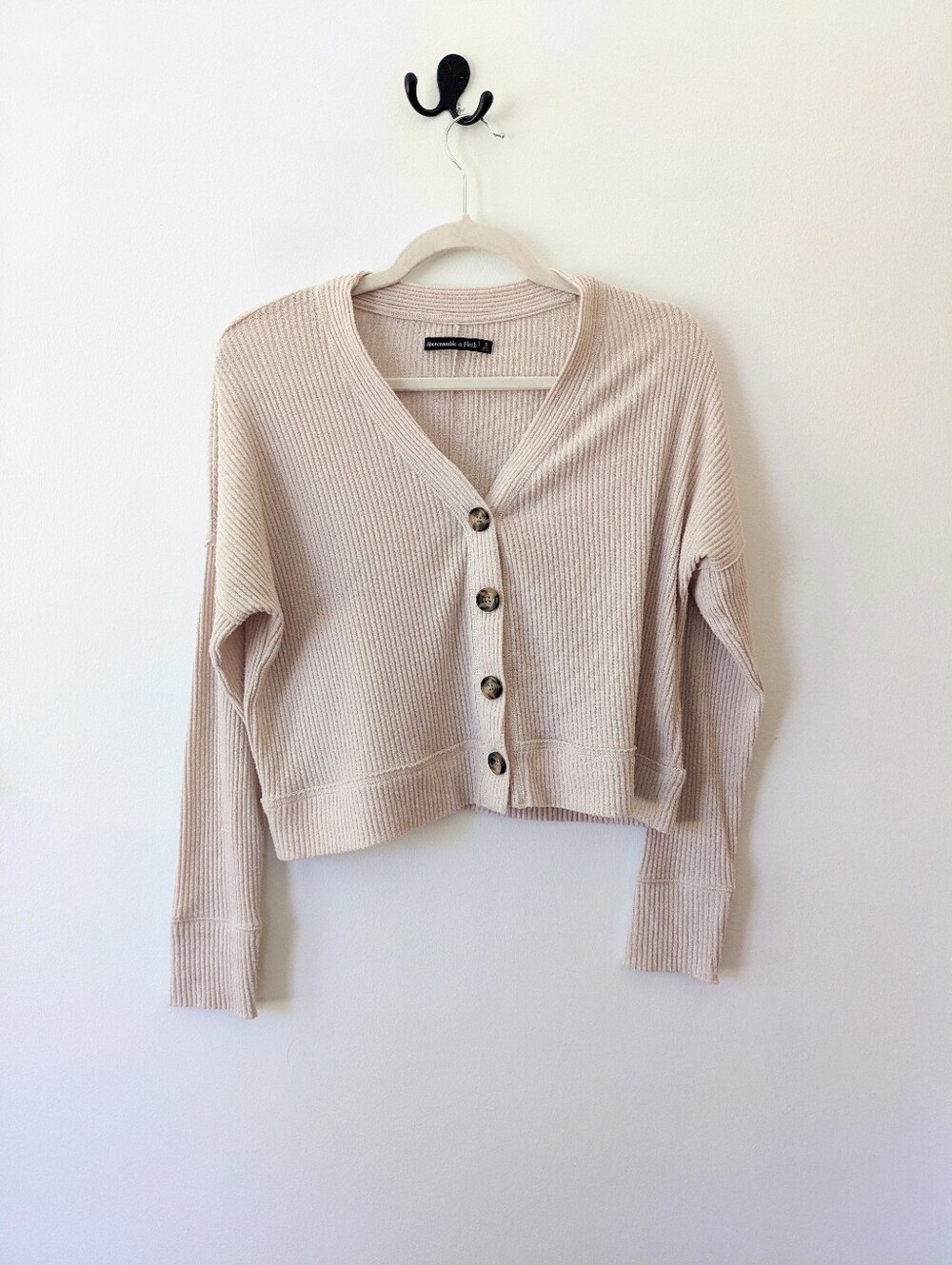 Abercrombie Cropped Ribbed Cardigan Top